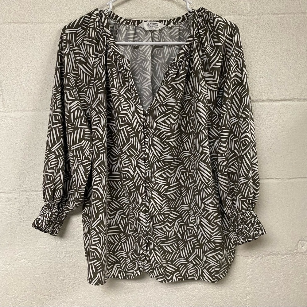 Candace Cameron Bure Women’s Puff Sleeve Blouse Size 1X